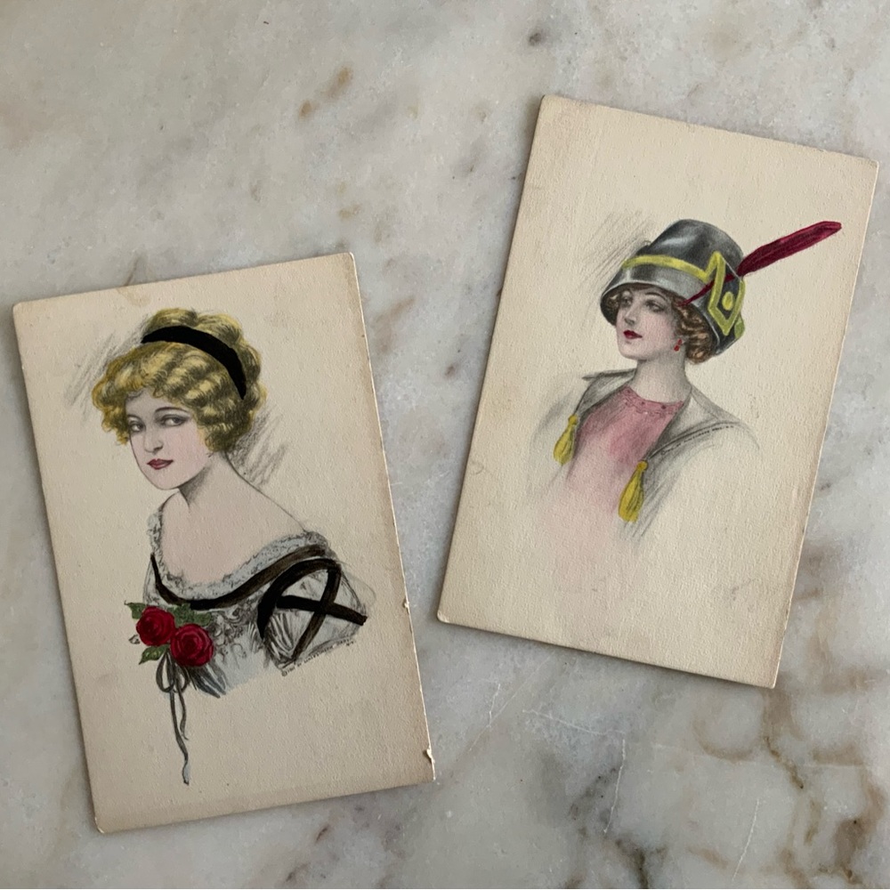 Handpainted Lady Postcard - Picture 9 of 10